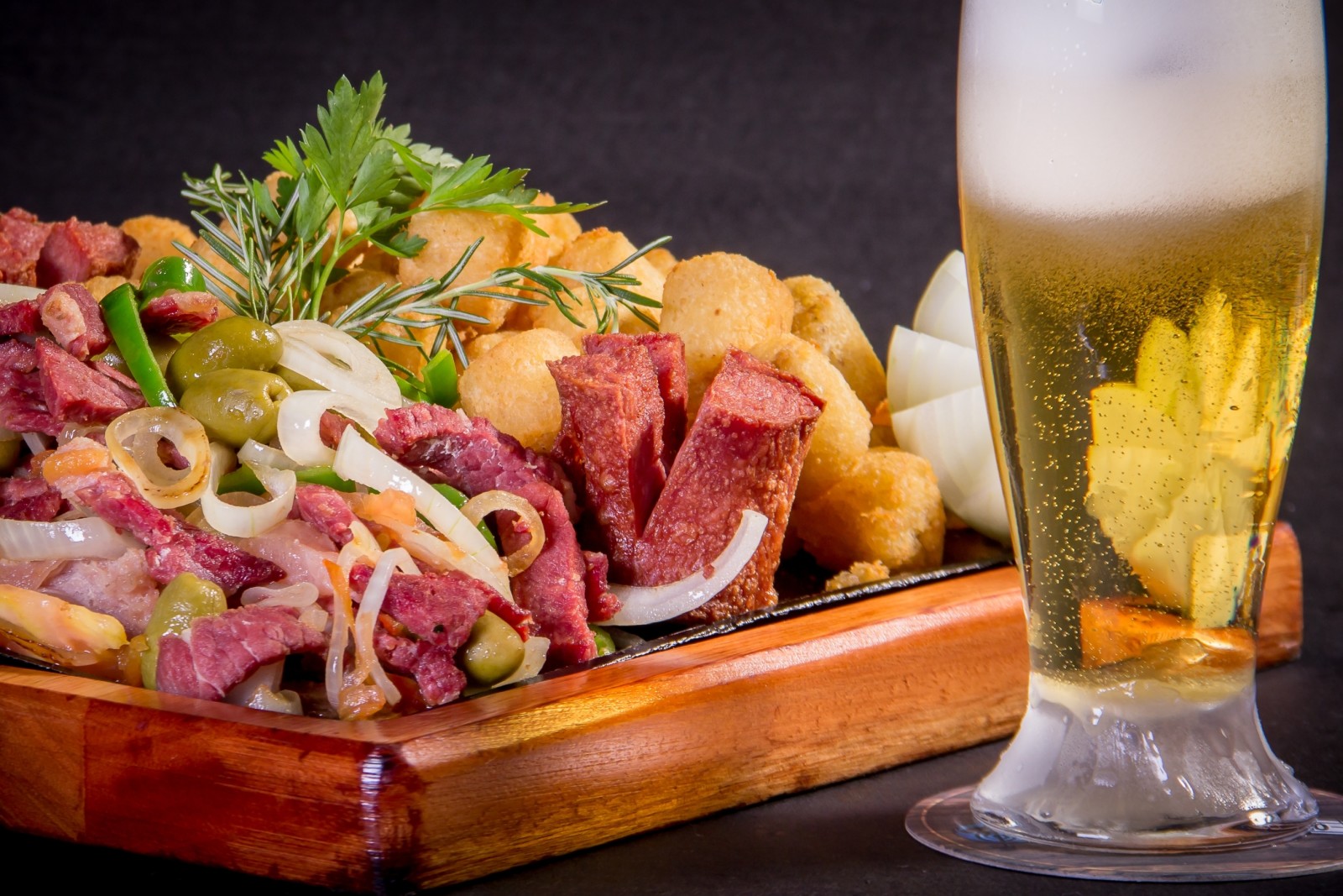 olives, meat, appetizer, beer