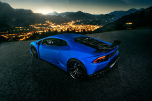 Blau, Huracan, Hurakan, Lamborghini, Beleuchtung, Novitec Torado