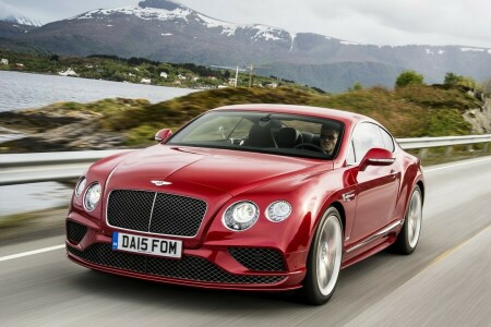 2015, Bentley, Continental, rouge, la vitesse