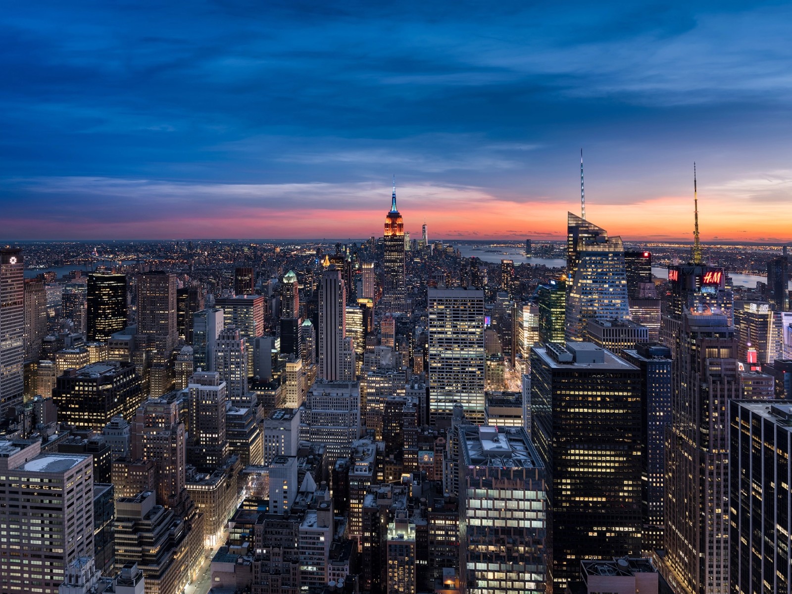 de stad, ochtend-, Verenigde Staten van Amerika, New York