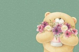 a bunch, art, bear, children's, Forever Friends Deckchair bear, mood, smile