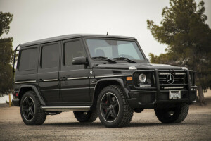 black, Mercedes-Benz, SUV, The front