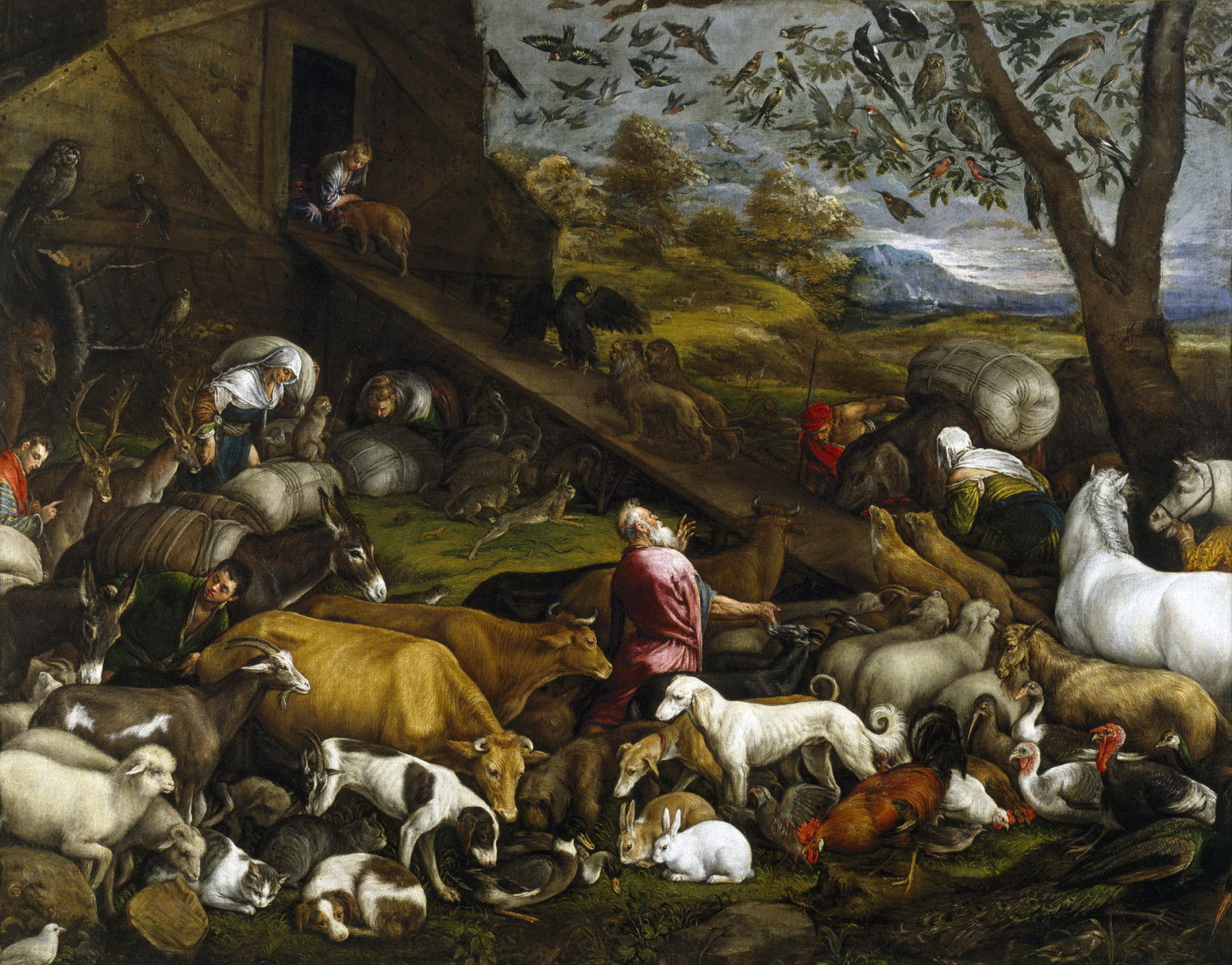 cenário, Mitologia, gênero, Jacopo Bassano