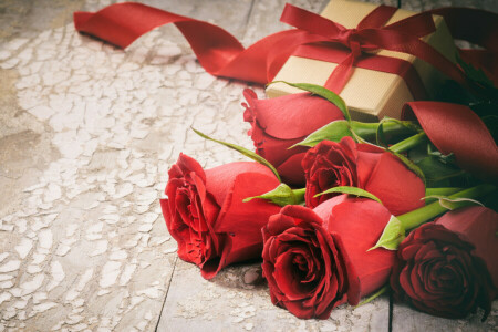 gift, heart, love, romantic, roses, valentine's day