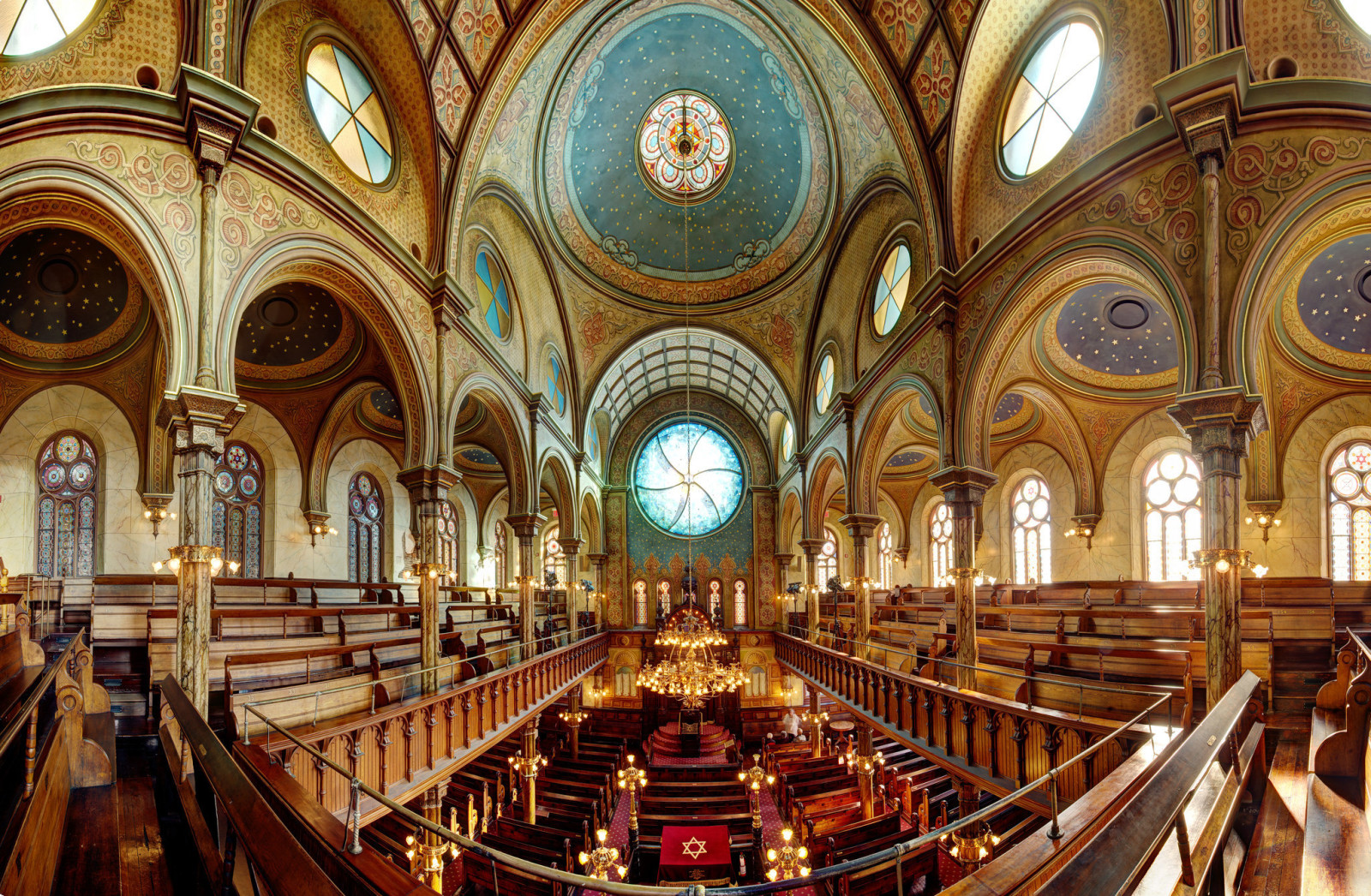 USA, New York, Bank, Religion, Synagoge