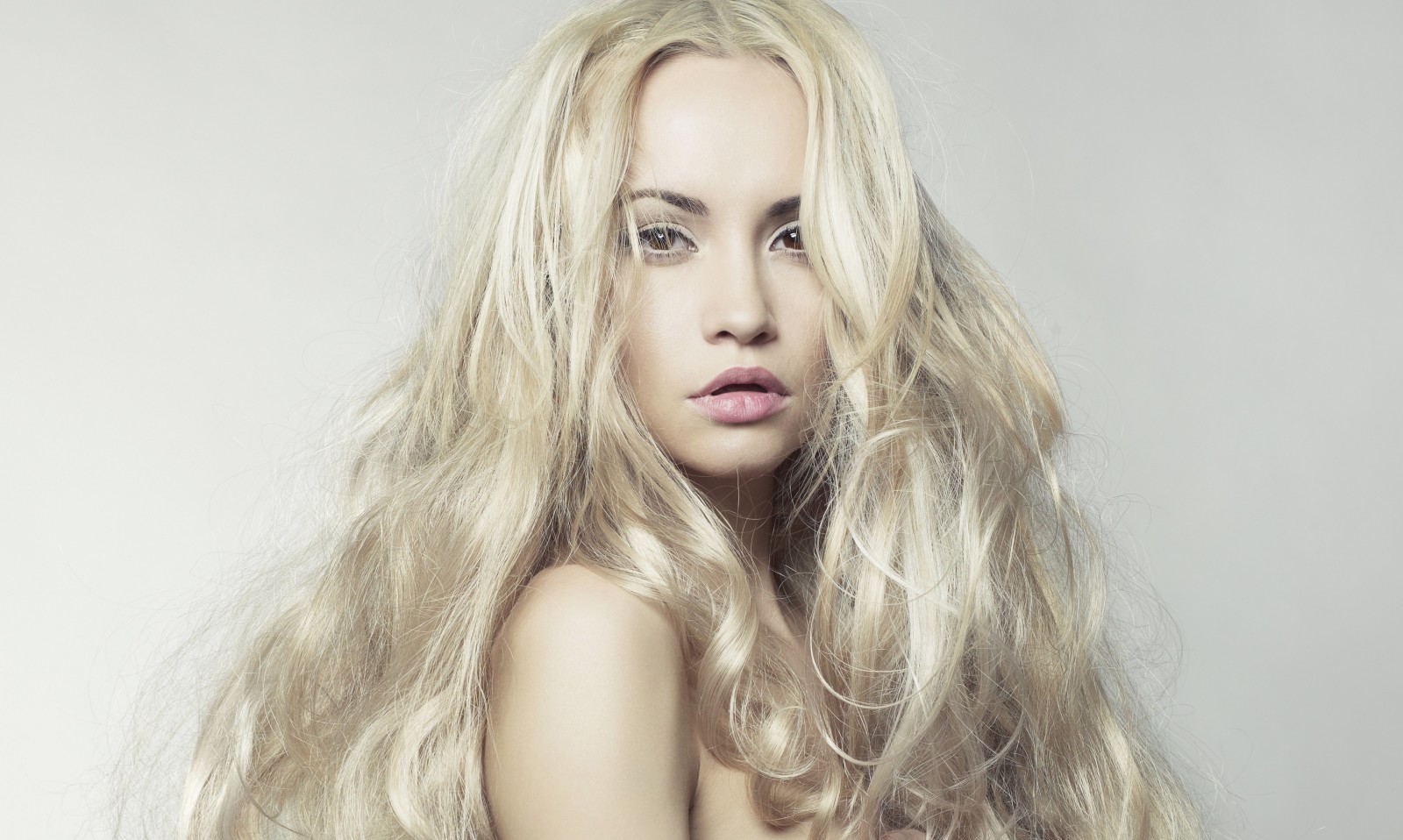 kijken, achtergrond, gezicht, ogen, lippen, schouders, lang, blonde. haar-