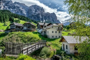 Alta Badia, Badia, Hem, Italien, bergen, San Cassiano, backe, Sydtyrolen