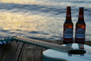 cerveza, guitarra, Música