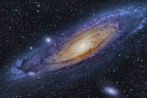 Andromeda, galassia, spazio, stelle