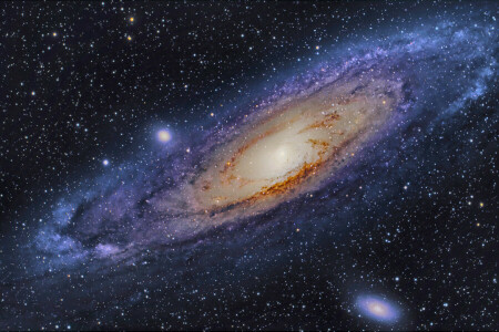 Andromeda, heelal, ruimte, sterren