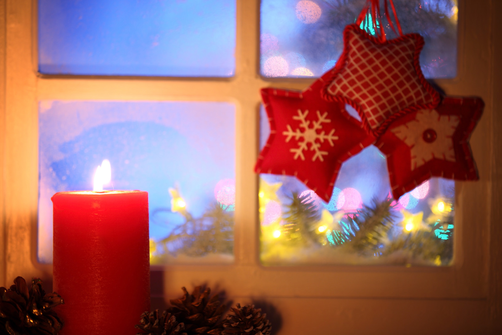 neve, Ano Novo, Natal, decoração, Alegre, luz, inverno, Natal