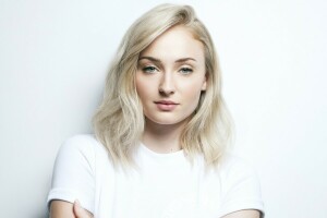 ragazza, capelli, Guarda, Sophie Turner