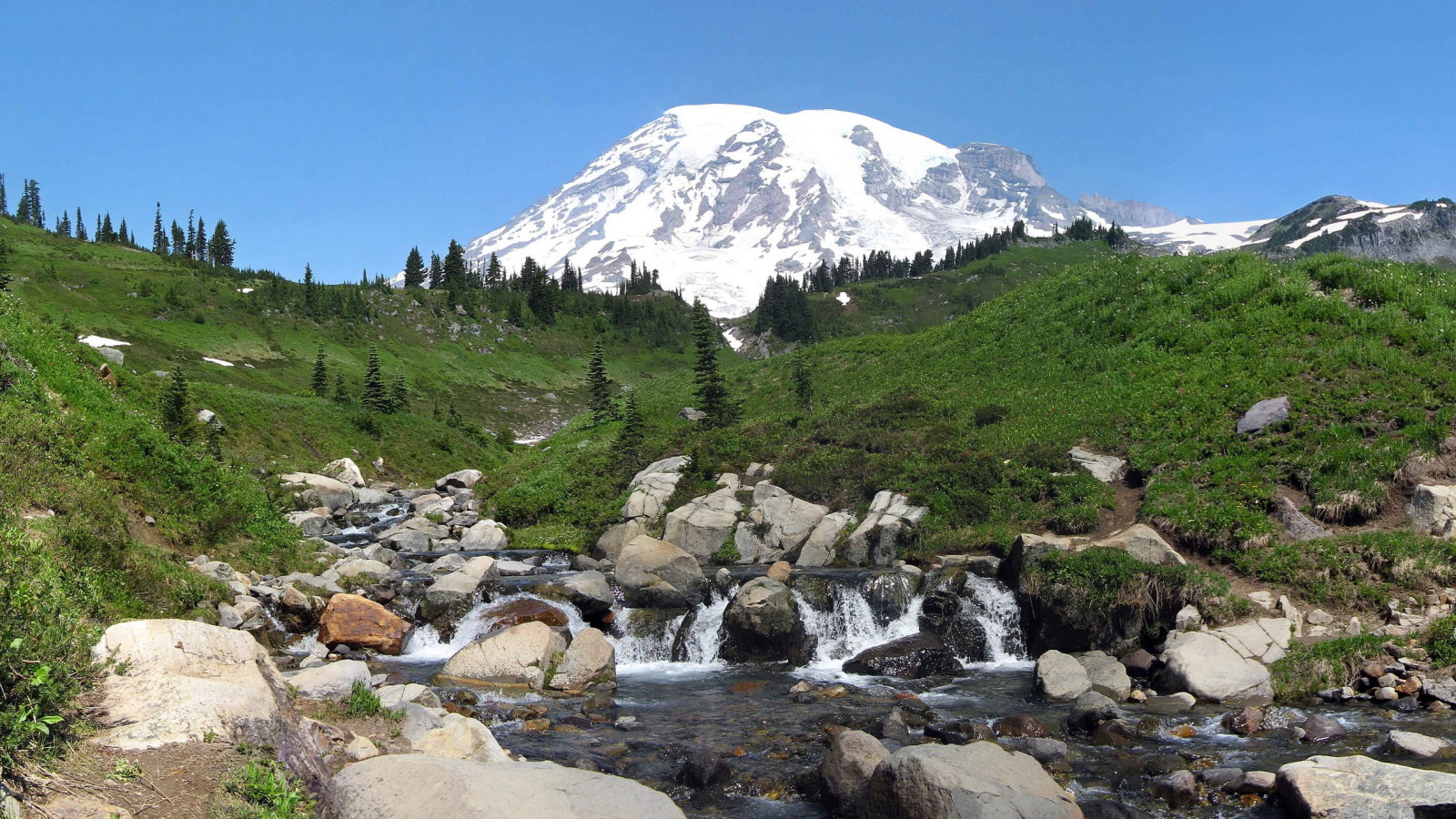 nature, Park, landscape, stones, mountains, USA, stream, Washington