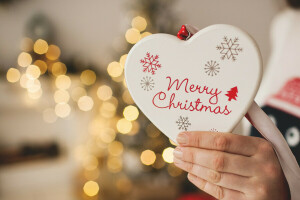 Christmas, decoration, heart, Merry, New Year