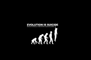 Evoluzione, parodia, suicidio