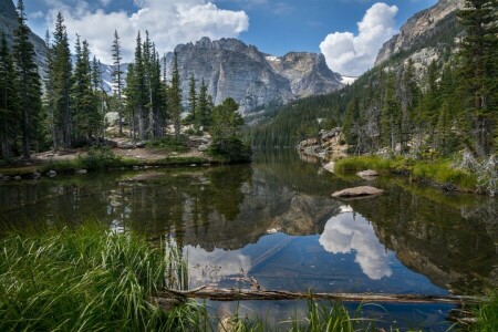 Lac, paysage, la nature, Le ciel