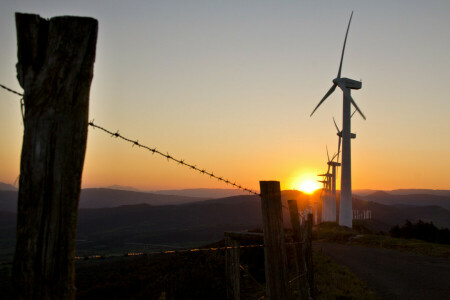 ligero, Mañana, molinos de viento