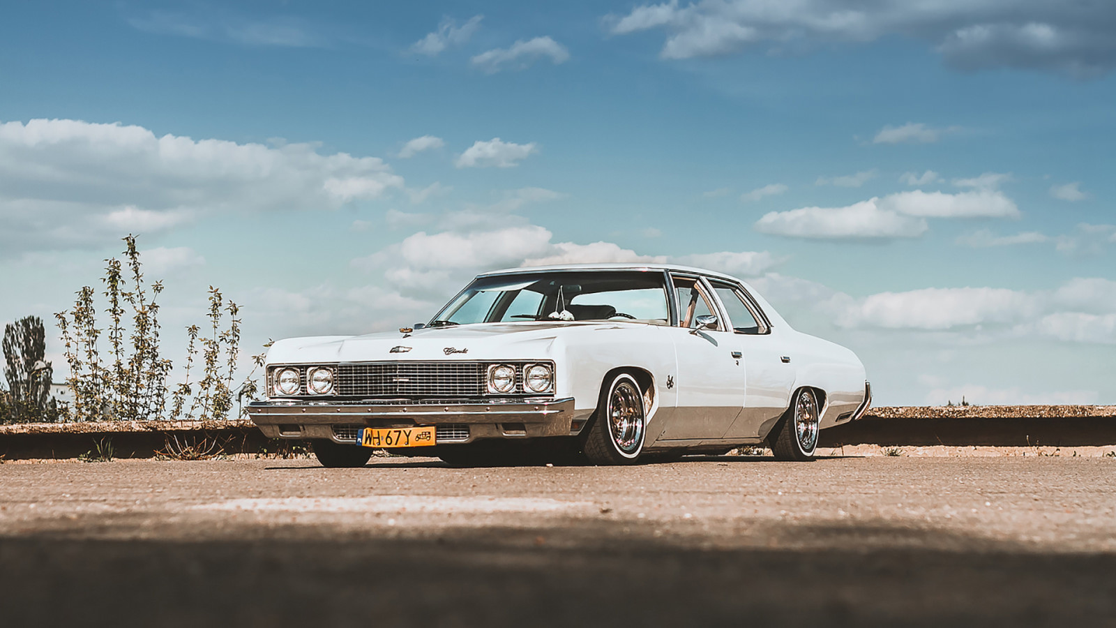 the sky, clouds, Lowrider, Parking, GMC