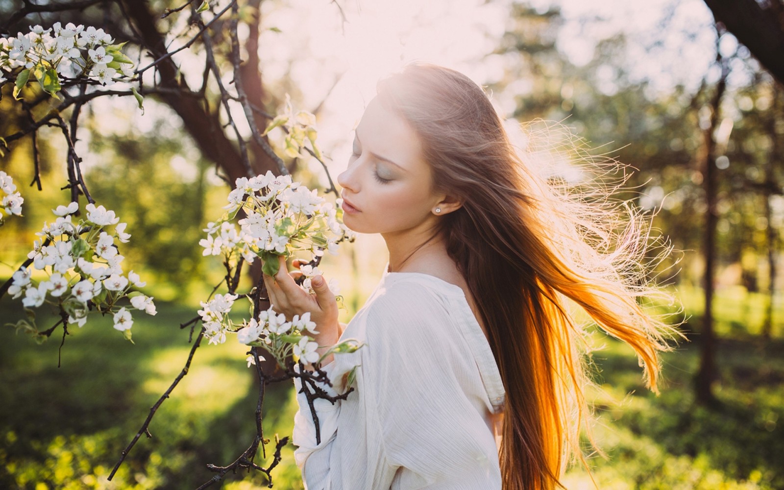 Stimmung, Mädchen, Frühling, Caroline