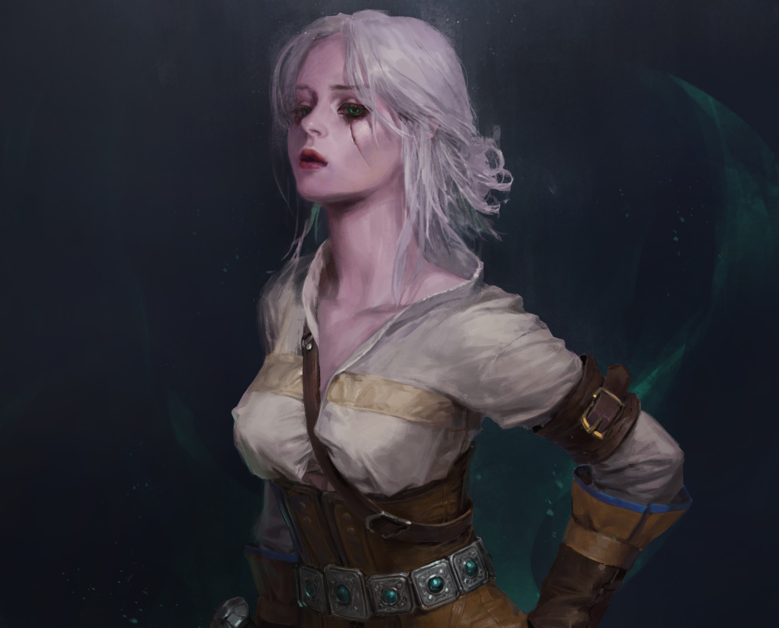 se, positur, Kunst, Ciri, Cirilla, witcher 3: vill jakt