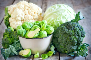 broccoli, Brussels, cabbage, color, white