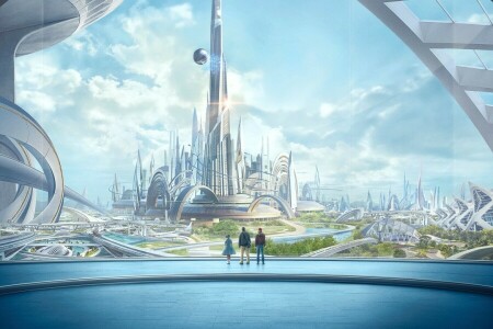 fiction, Terre du futur, gens, la ville, Tomorrowland