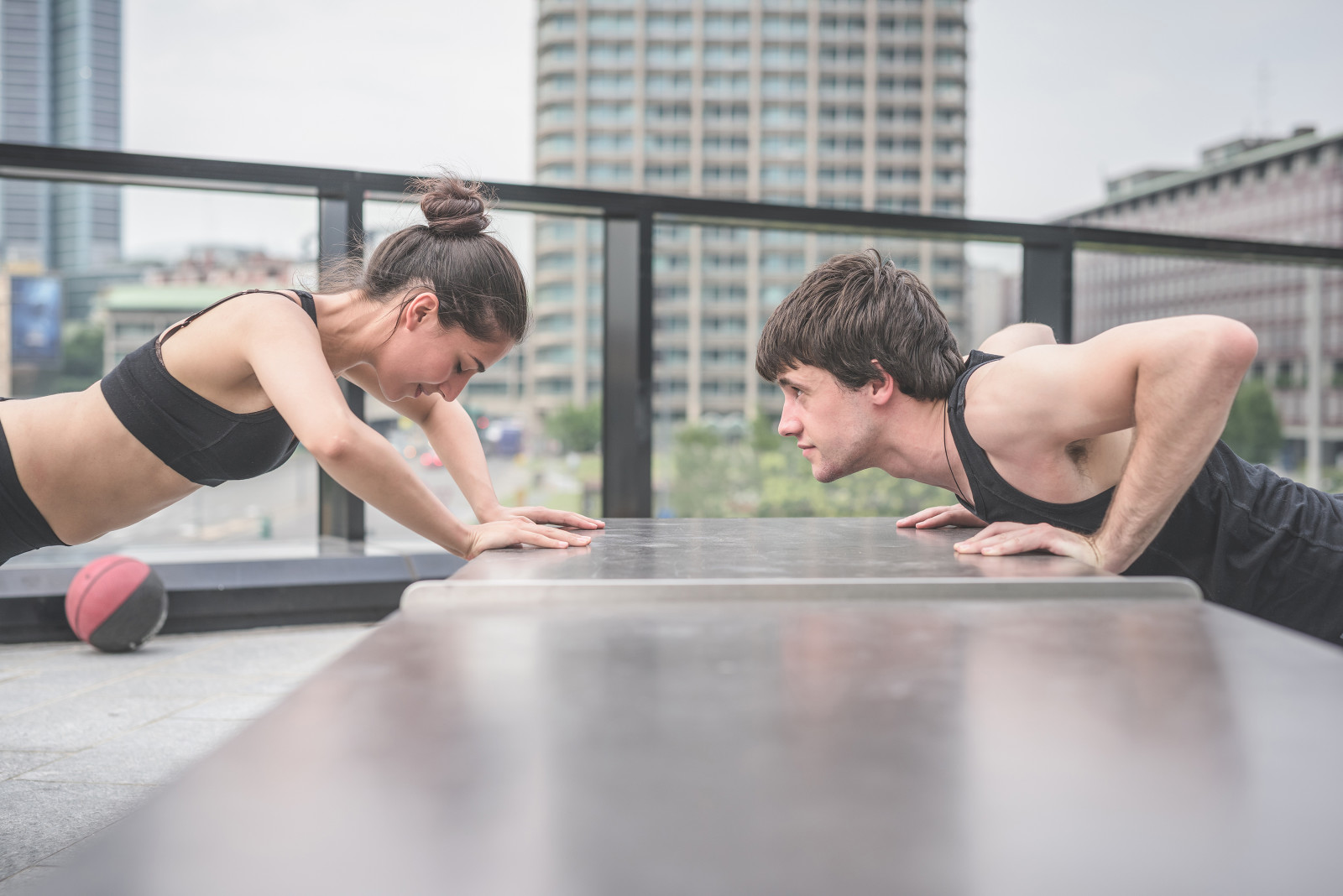 Uomo, allenarsi, fitness, Donna, cooperativa