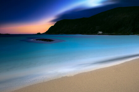 Bremanger, coast, dawn, nature, Norway, sea