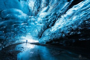 grotta, ghiaccio, Kenji Yamamura, persone, fotografo