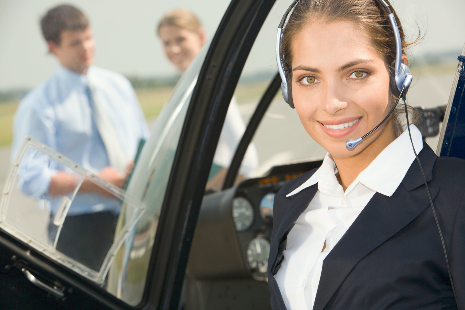 niña, sonrisa, Piloto