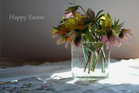 flowers, Happy Easter, holiday