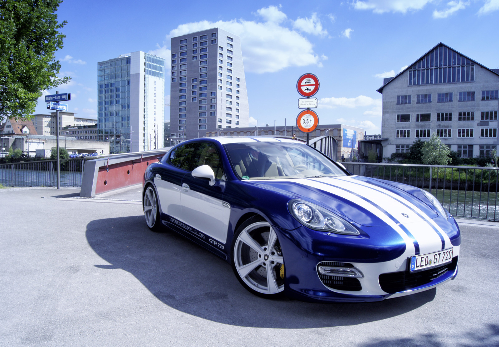 Blau, Auto, Foto, Porsche, Tuning, 2015, Gemballa, GTP 720