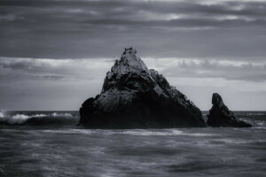 natura, rocce, riva, L'oceano, onda