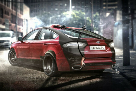 auto, DC Superheroes, Deadpool, Ford, Ford Fusion Mondeo, Marvel, superhero