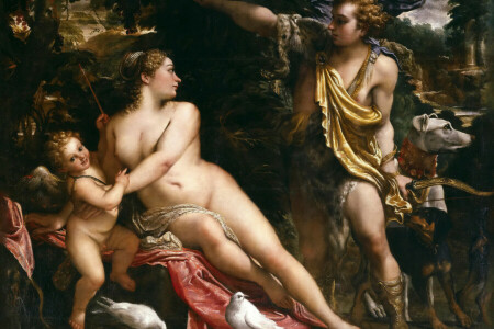 Adonis și Cupidon, Annibale Carracci, gen literar, Mitologie, imagine, religie, Venus