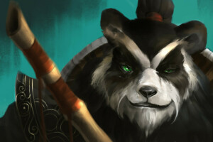 Chen, face, quentes, Panda, Warcraft, World Of Warcraft, UAU