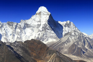 1961, Ama, AMA Dablam, skön, blå, klättrande, Dablam, Demokratisk