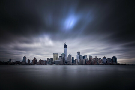 Amerika, New York, New York City, skyskrapor, staden, USA