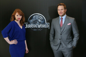 actors, Bryce Dallas Howard, Chris Pratt, Jurassic world, photo