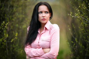 Angelina, bokeh, cold, Denis Petrov, shirt, the beauty