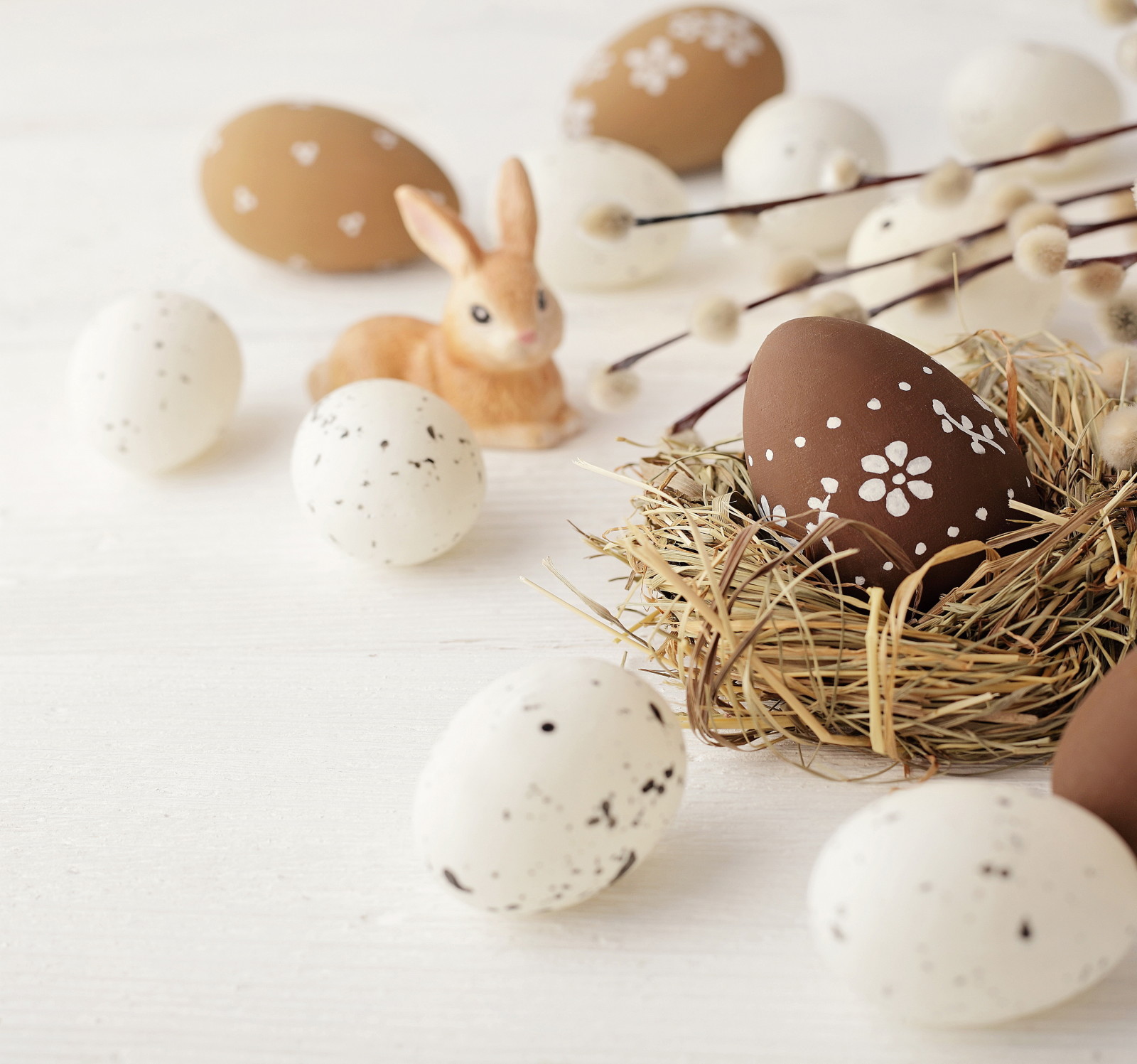 decoration, eggs, happy, flowers, spring, Easter, Verba, Willow