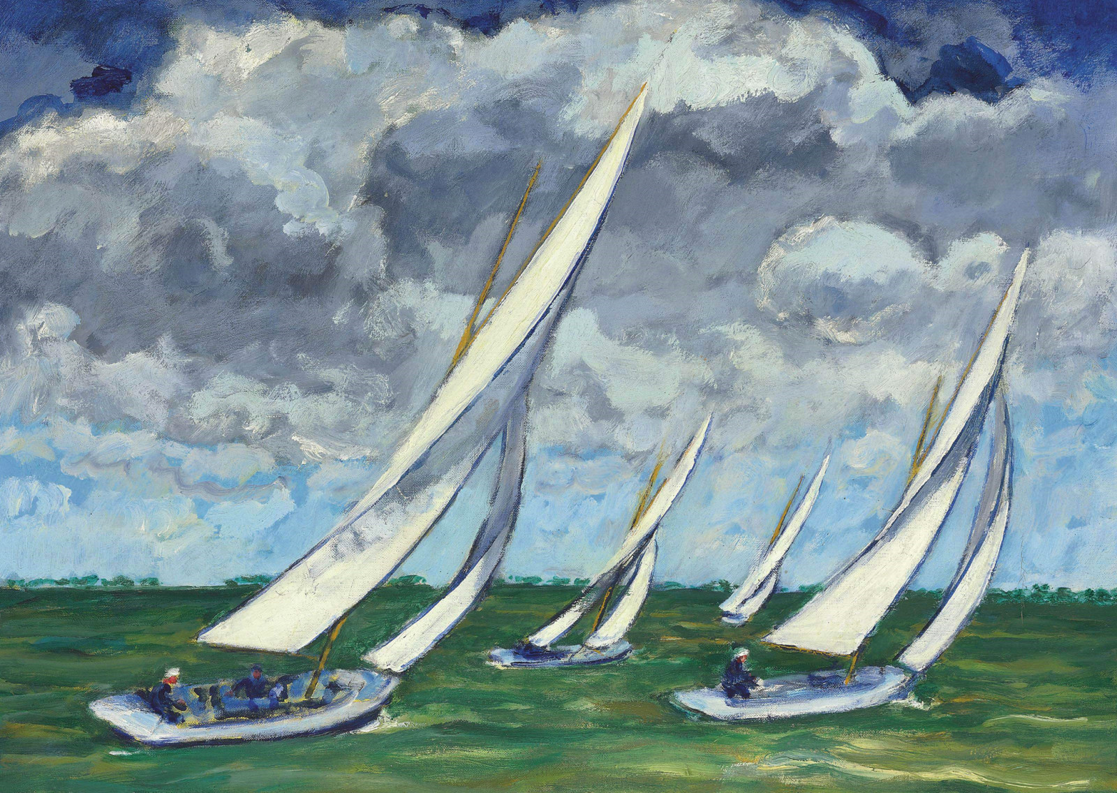 Bild, Sport, segeln, Yacht, Regatta, Seelandschaft, Kees van Dongen