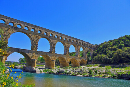 Aquädukt, Brücke, Natur, Fluss