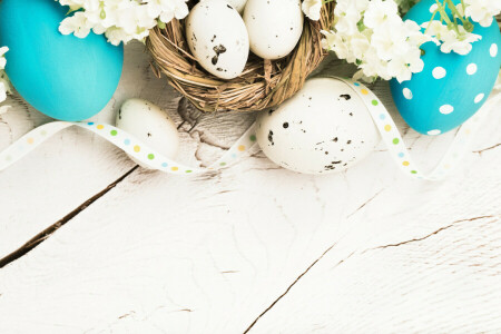 decoration, Easter, eggs, flowers, happy, spring