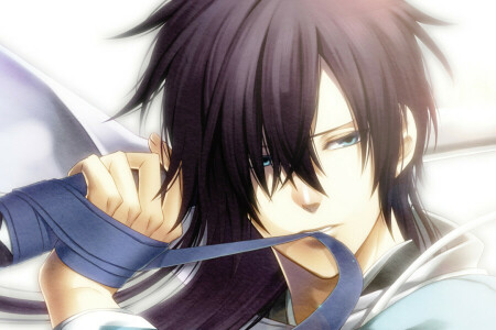 Stoff, Kerl, Hakuouki, Saitou Hajime, Samurai, Schwert, Band