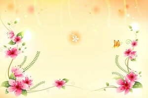 flowers, petals, postcard, Vector, wallpaper