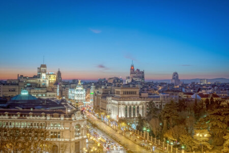 architecture, Europe, home, Madrid, road, Spain, the city