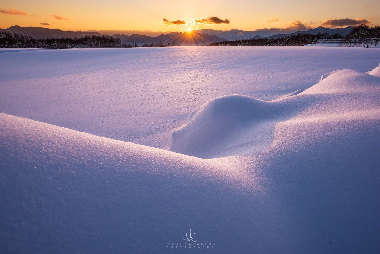 sneeuw, bergen, dageraad, fotograaf, Kenji Yamamura