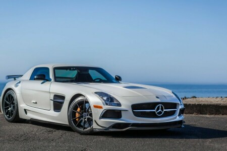 Mercedes-Benz, supercar, white