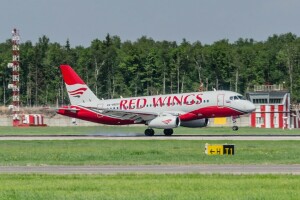 aéroport, sec, JET, atterrissage, ailes rouges, super, La compagnie aerienne, l'avion